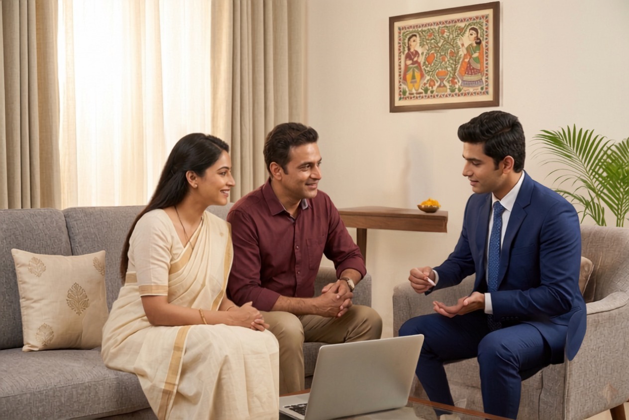 Indian family at home